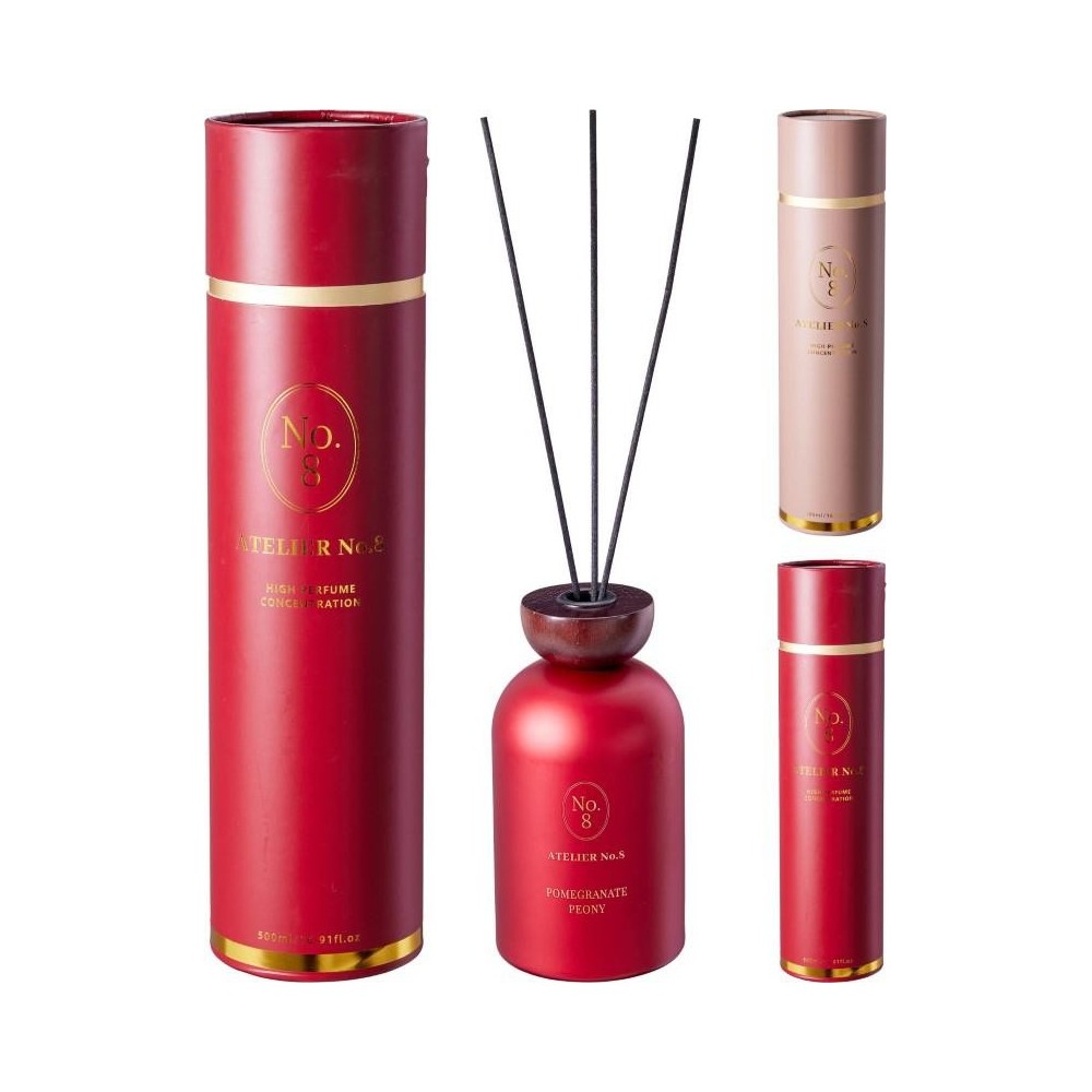 DIFFUSORE AMBIENTE VETRO LEGNO 500 ML. 2 FRAGRANZE